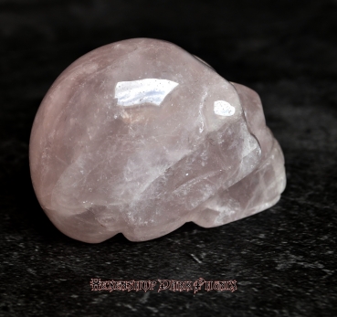 Hexenshop Dark Phönix Rosenquarz Kristallschädel Chors Totenkopf Halbedelstein